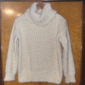 Love Tree Soft Cream Cowl Neck Sweater